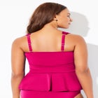 Underwire Shirred Ring Bandeau Tankini Top image number 1