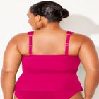 Underwire Shirred Ring Bandeau Tankini Top image number 9