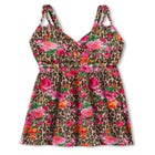 Loop-Strap V-Neck Tummy Control Two-Piece Swim Dress image number null