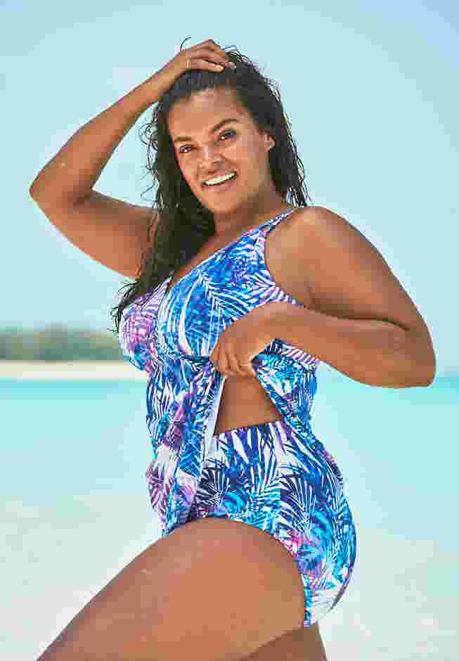 Loop Strap Two-Piece Swim Dress image number 4