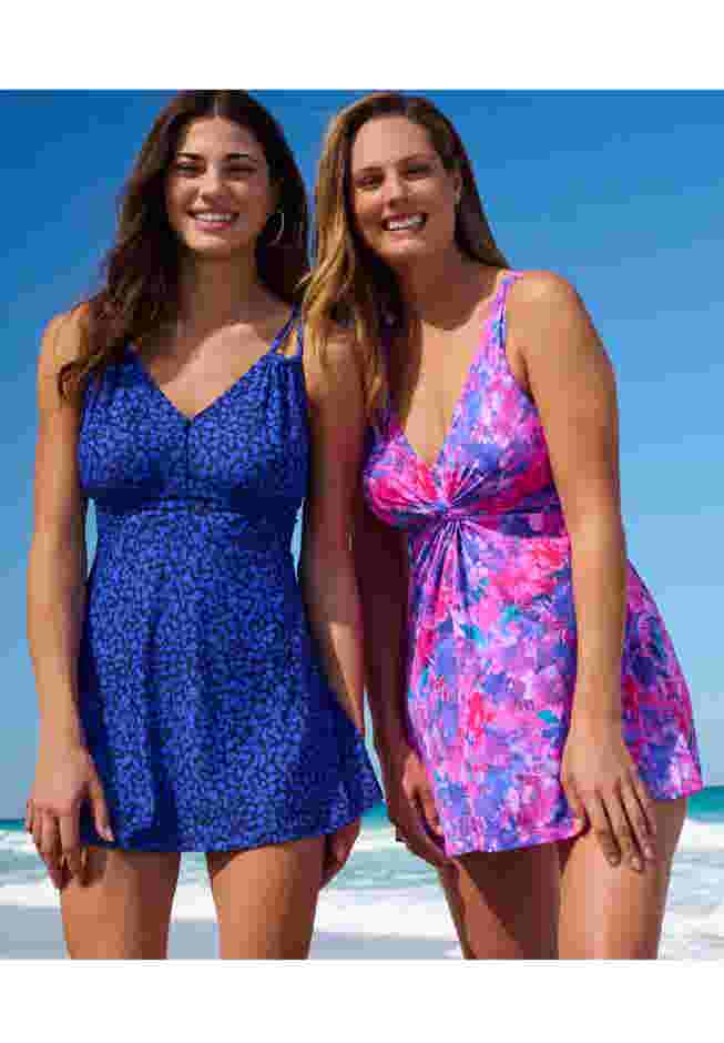 Loop Strap Two-Piece Swim Dress image number 6