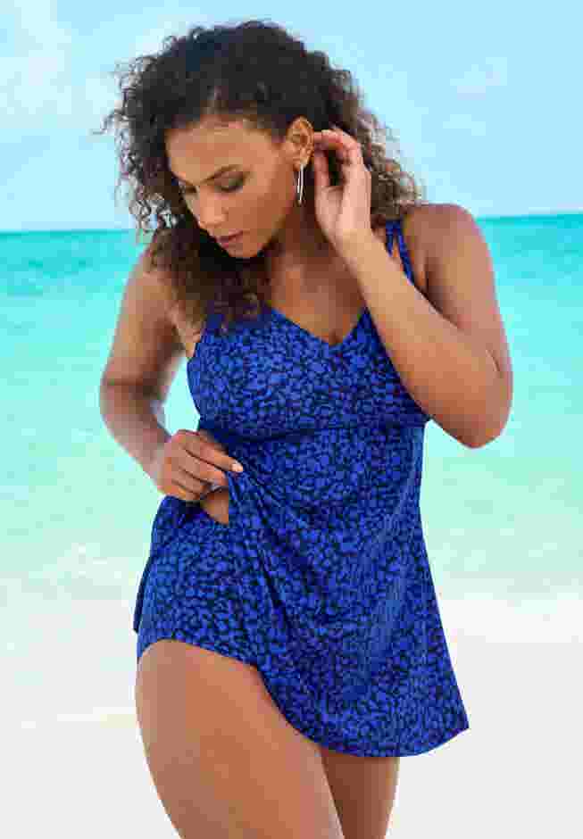 Loop Strap Two-Piece Swim Dress image number 2