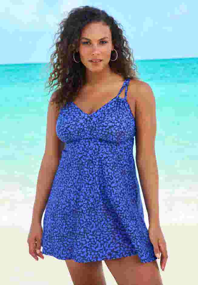 Loop Strap Two-Piece Swim Dress image number 0