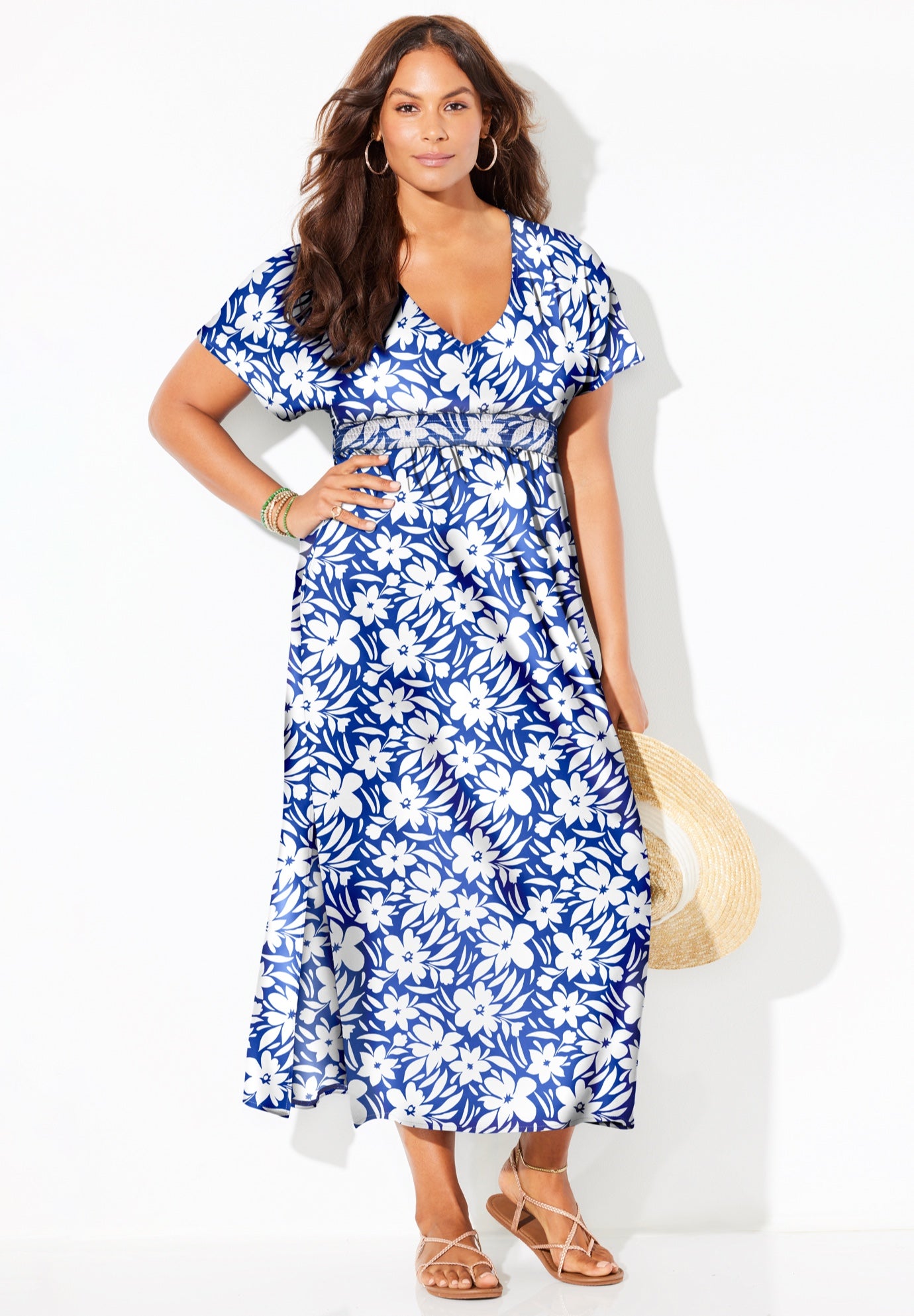 Pack & Go Wrinkle-Resistant Maxi Cover Up Dress image number 1