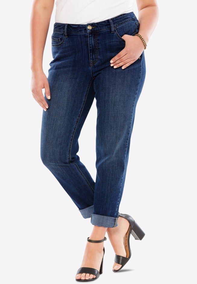 Plus Size Classic Stretch Boyfriend Jean image number 0
