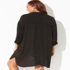Shea High-Low Button Front Cover Up Shirt image number null