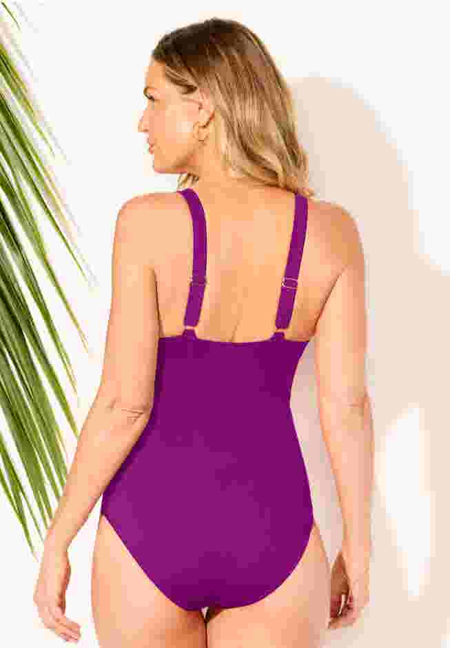 Shirred Underwire One Piece Swimsuit image number 1