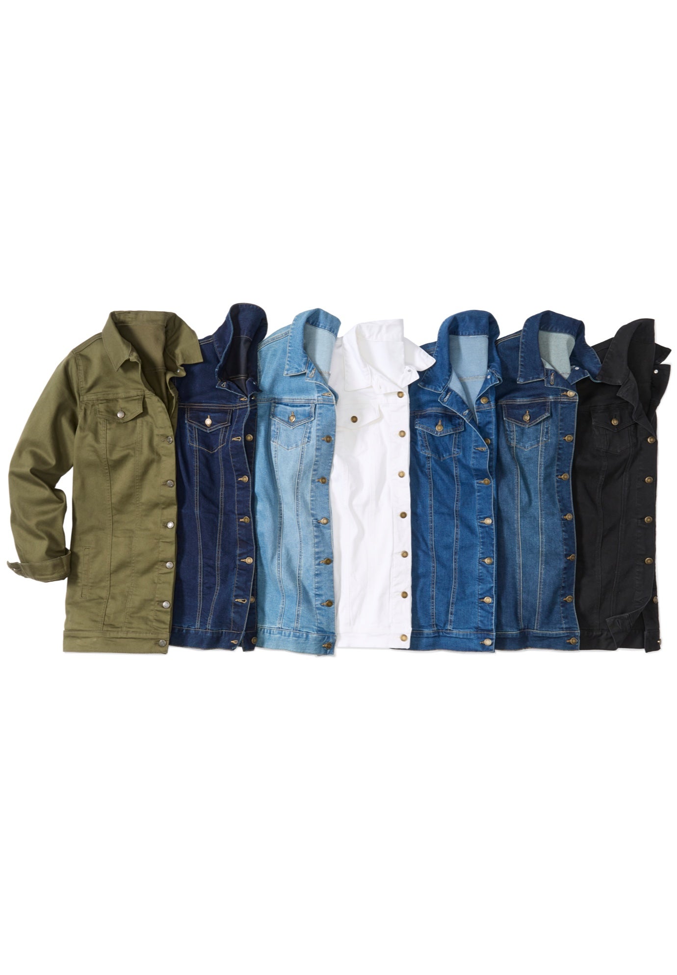 Long Stretch Denim Jean Jacket image number 1