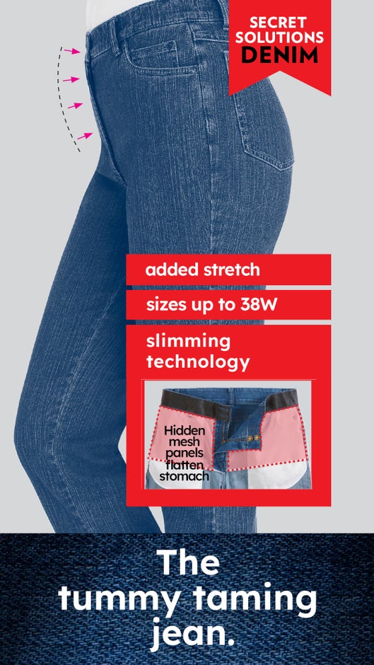 Secret Solutions™ Tummy Smoothing Denim Jean Capri image number 3