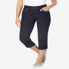 Secret Solutions&trade; Tummy Smoothing Denim Jean Capri image number null