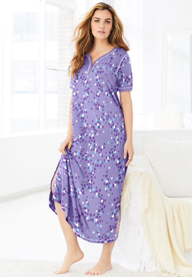 Long Henley Sleepshirt image number 4