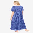 Long Silky Lace-Trim Gown image number null