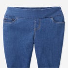 Pull-On Flex-Fit Elastic-Waist Stretch Denim Capri Jeans image number null