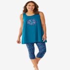 Scoopneck Tank & Capri Legging PJ Set  image number null