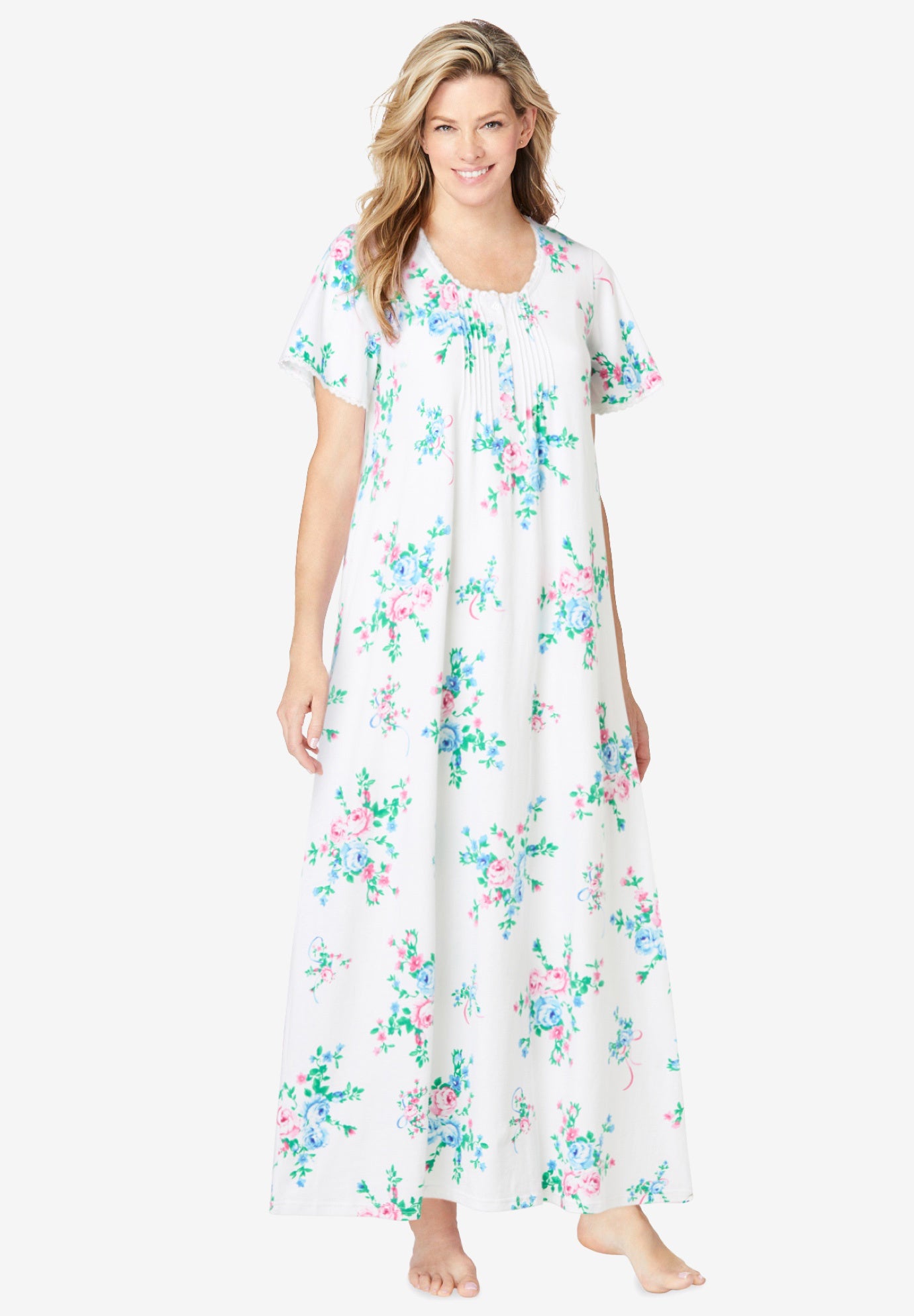 Long Pintuck Knit Gown image number 0