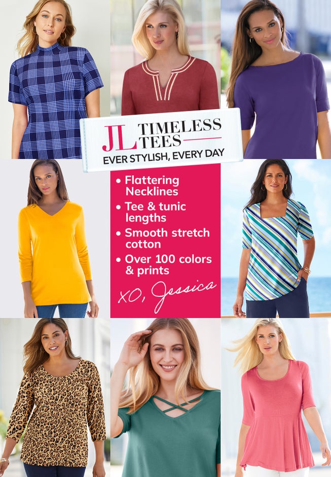 Stretch Cotton Square Neck Tee image number 6