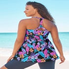 Longer Length Braided Tankini Top image number 1