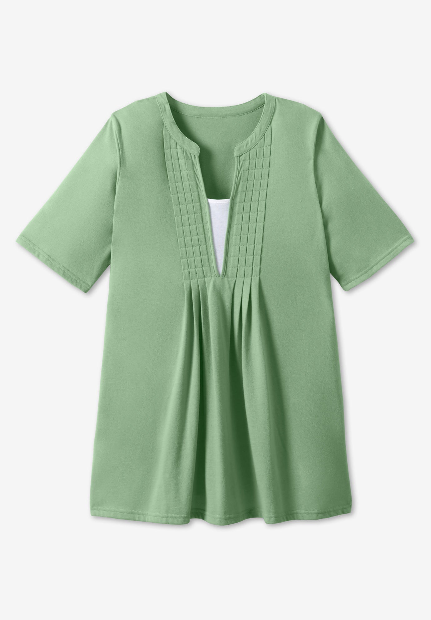 7-Day Layer-Look Elbow-Sleeve Tee image number 4