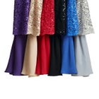 Plus Size Sequin Lace Three Quarter Sleeve A-Line Gown image number null