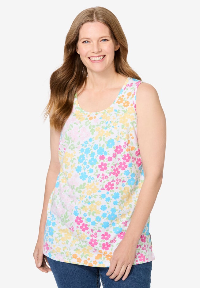 Perfect Printed Scoopneck Tank image number 0