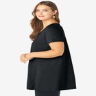 Plus Size Cotton Ultimate Scoopneck Swing Tunic image number null