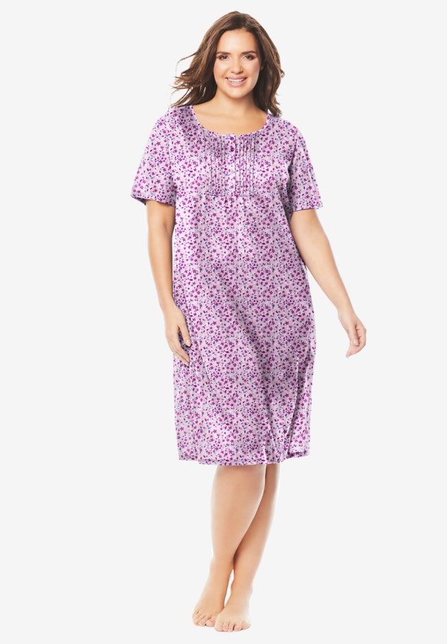 Dreams & Co® Pintuck Cooling Sleepshirt image number null