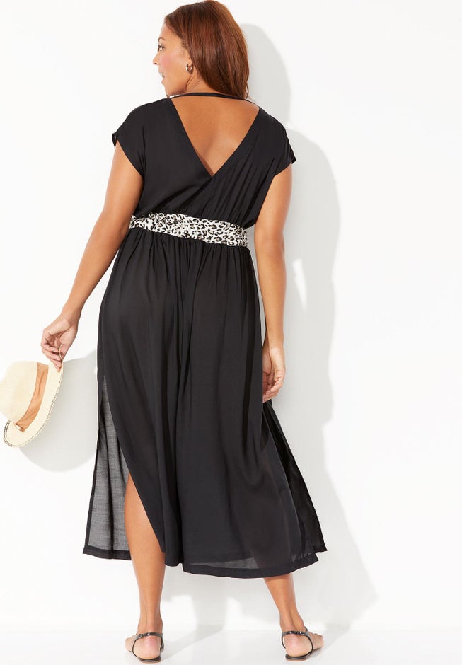 Stephanie V-Neck Cover Up Maxi Dress image number null