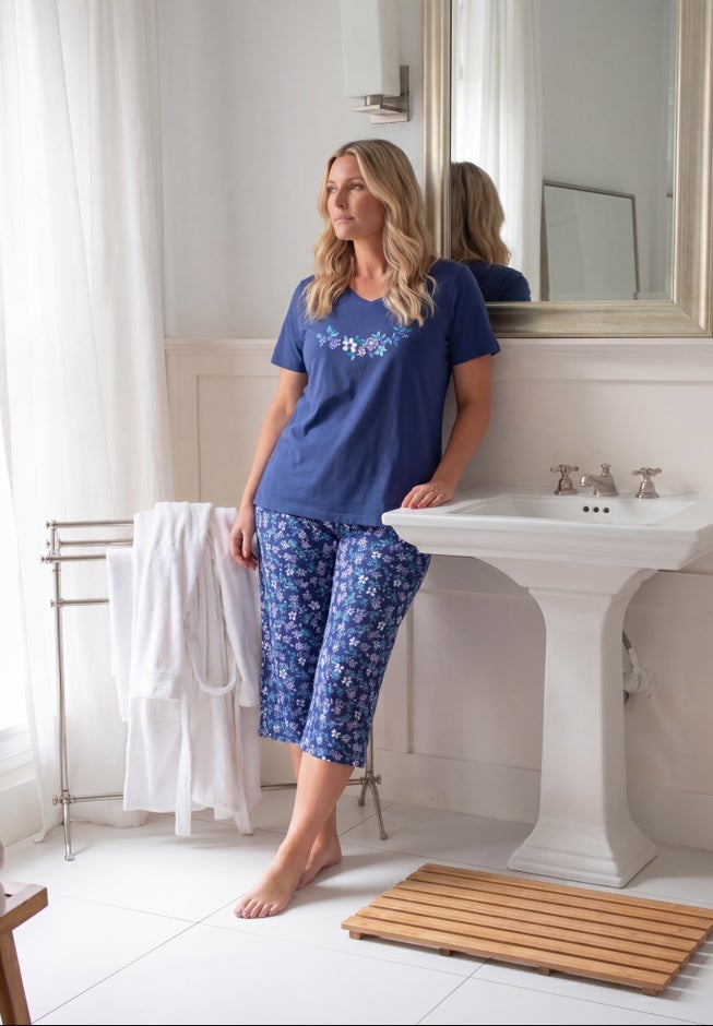 2-Piece Capri Cotton PJ Set image number 4