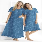 Long Floral Print Cotton Gown image number null