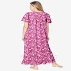 Long Floral Print Cotton Gown image number null