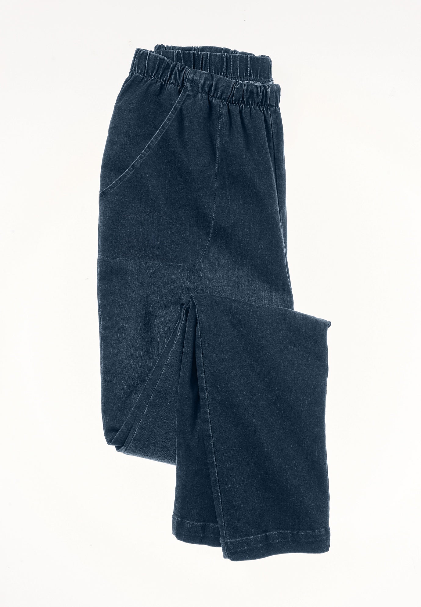 Straight Leg Fineline Pull-On Stretch Denim Jeans image number 3