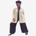 Drawstring Waist Dress Coat image number null