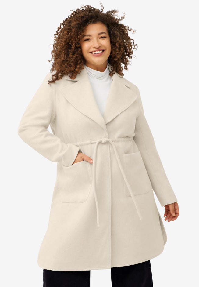 Drawstring Waist Dress Coat image number 0