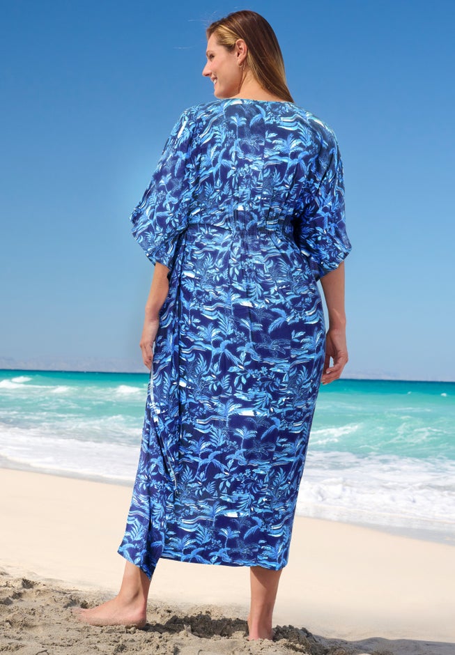 Ruched Caftan Cover Up image number 4