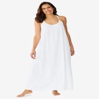 Breezy Eyelet Knit Long Nightgown image number null