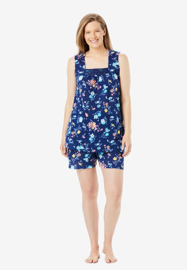 Whisperweight Gauze Shorty PJ Set image number null
