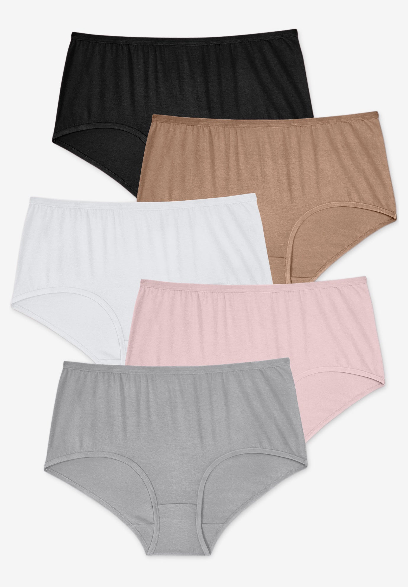 Full Coverage Stretch Cotton Brief 5-Pack image number 0