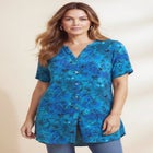 Plus Size Angelina Tunic Top &ndash; Short Sleeve, Flowy Fit, Everyday Comfort image number null