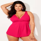 V-Neck Twist Tankini Top image number null