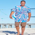 Lightweight Tie-Dye Crewneck Tee image number null