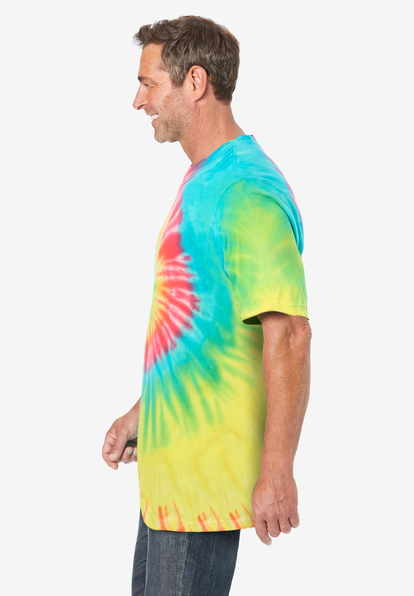 Lightweight Tie-Dye Crewneck Tee image number 2