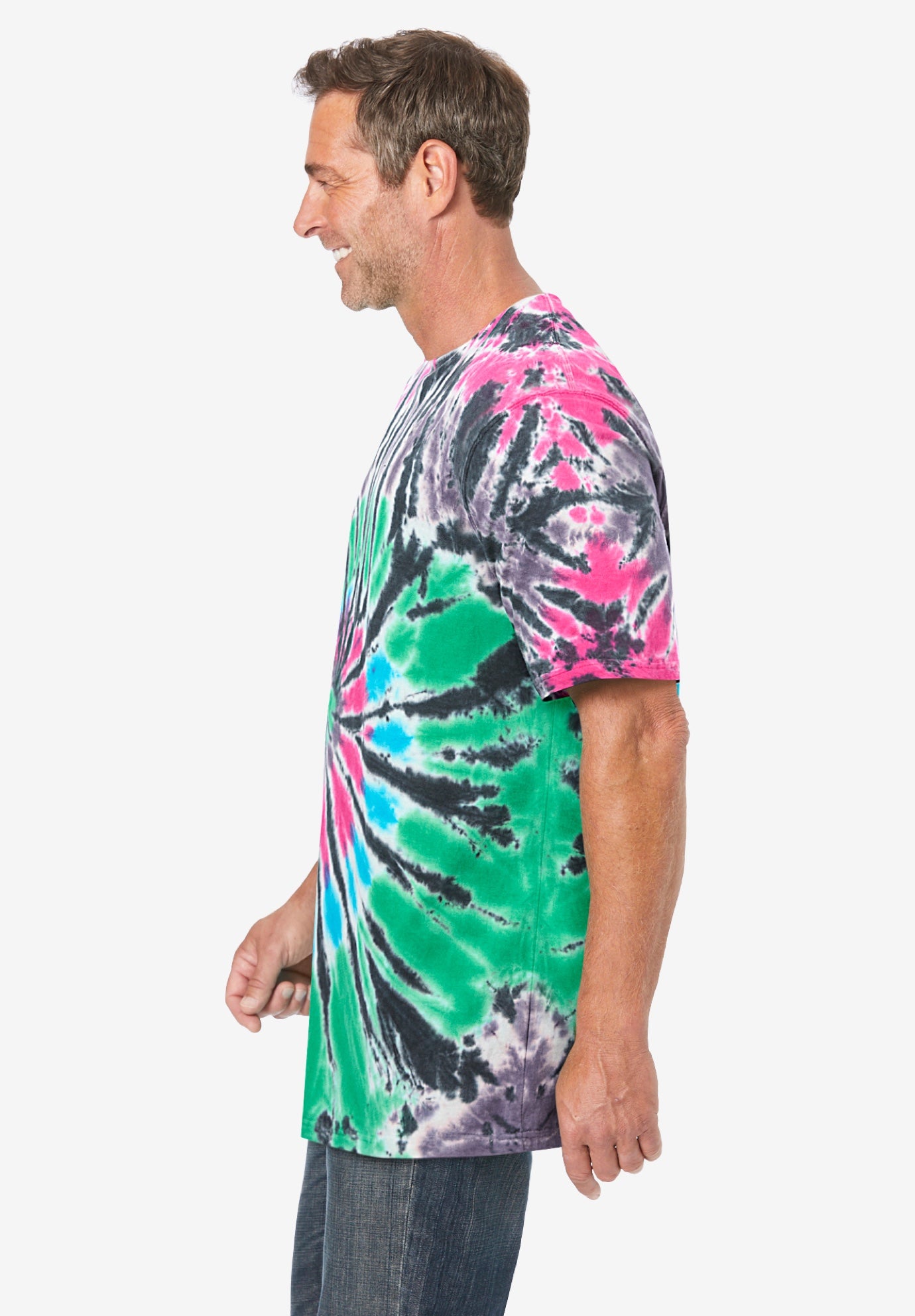 Lightweight Tie-Dye Crewneck Tee image number 2