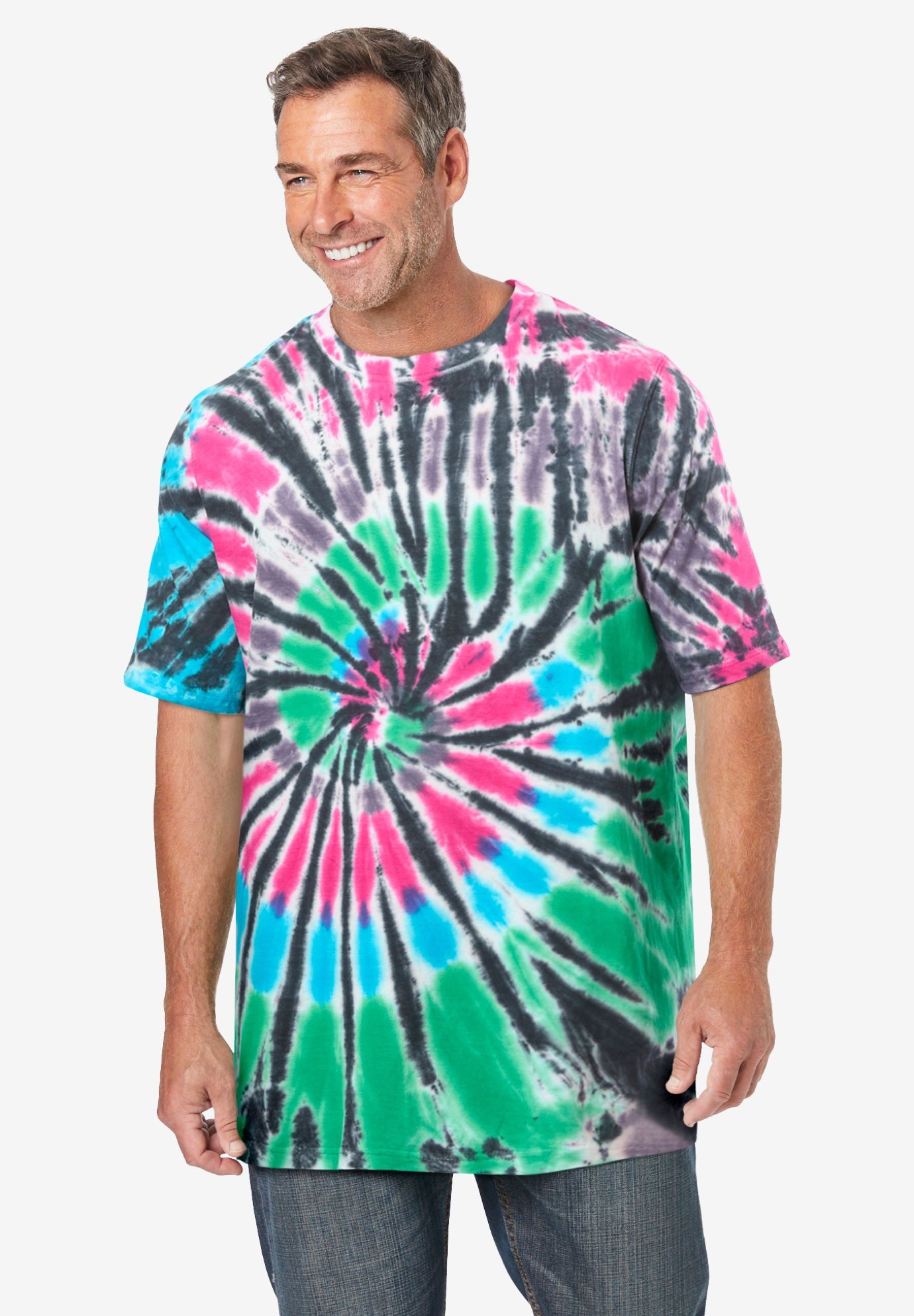 Lightweight Tie-Dye Crewneck Tee image number 0
