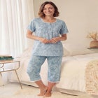 2-Piece Pintuck Tee and Capri Sleep Set image number 4