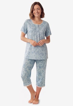 2-Piece Pintuck Tee and Capri Sleep Set