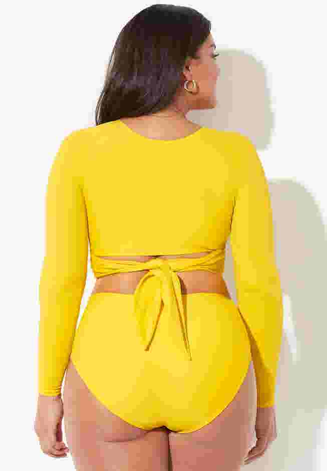 O-Ring Long Sleeve Bikini Top image number 1