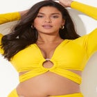 O-Ring Long Sleeve Bikini Top image number null