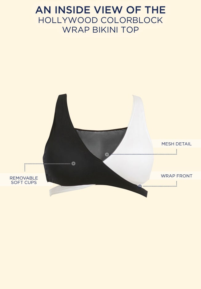 Hollywood Colorblock Wrap Bikini Top image number null