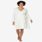 Short Eyelet Wrap Robe image number null
