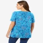 Perfect Printed Short-Sleeve Crewneck Tee image number null